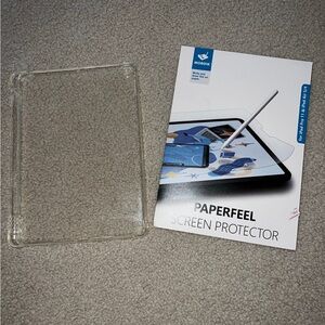 Clear Case with Apple Pencil Holder and Paperfeel Screen Protector iPad 9th Gen